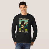 T-shirt My Grass Is Blue Banjo Bear Retro Nature Graphic (Devant entier)