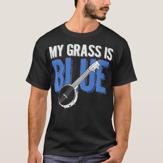T-shirt My Grass Is Blue Bluegrass American Folk Country (Devant)