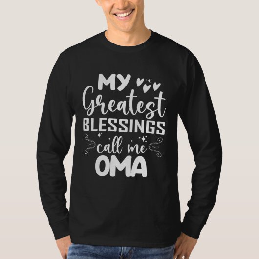T-shirt My Greatest Blessings Call Me Oma Grandma Mohers D (Devant)