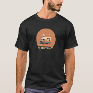 T-shirt My Happy Place Vacances Camping Road Trip