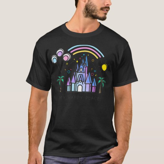 T-shirt My Happy Place Vector Art Illustration. Magic Prin (Devant)