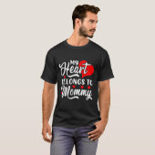 T-shirt My Heart Belongs To Mommy Valentines Day _1 (Devant entier)