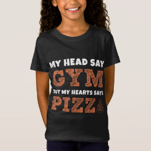 T-Shirt My Heart Dit Pizza Fitness Fitness Workout