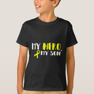 T-shirt My Hero My Son - Gold Ribbon Prix pour le cancer d