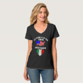 T-shirt My Home Is In USA My Heart Is In Italy American It (Devant entier)