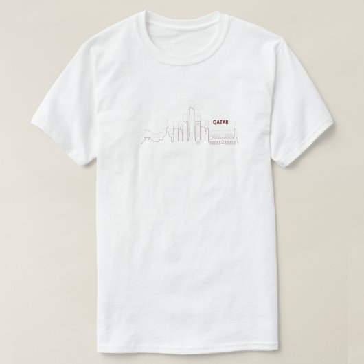 T-shirt My Home Qatar – Minimalist Design (Design devant)