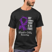 T-shirt My Husbandu2019s Fight Is My Fight Ulcerative Coli (Devant)