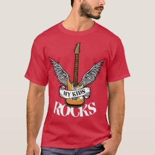 T-shirt My Kids Rocks Rock & Roll Electronic Rock Guitar94