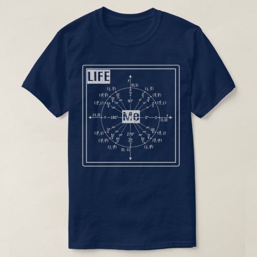 T-shirt My Life Math concevoir la vie et les maths et moi (Design devant)