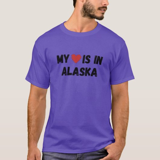 T-shirt My Love Is In Alaska (Devant)