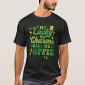 T-shirt My Lucky Charms Call Me Poppie St Patrick's Day Gr (Devant)