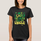 T-shirt My Lucky Charms Call Me Uncle Groovy St Patrick's  (Devant)
