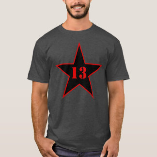 T-shirt My Lucky Number Star - Numéro 13 - v2 (noir)
