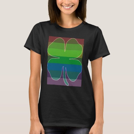 T-shirt My Lucky Rainbow Shamrock St Patrick Day (Devant)