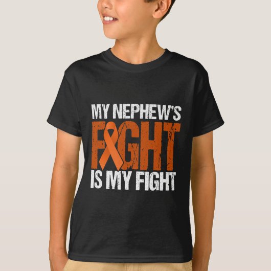 T-shirt My Nephews Fight is My Fight Leukemia Awareness (Devant)