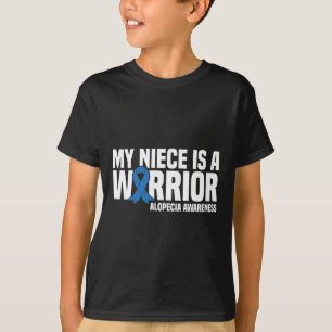 T-shirt My Niece est un guerrier Bleu Ruban Alopecia Award