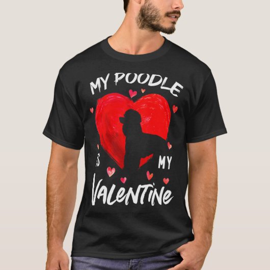 T-shirt My Odle Is My Valentine Hearts Odle Dog Valent  (Devant)