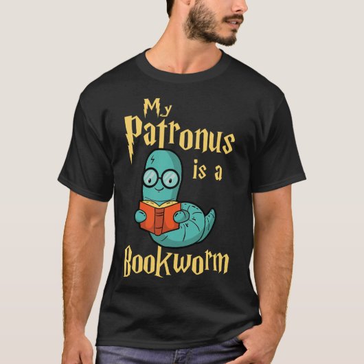 T-shirt My Patronus Is A Bookworm - Funny Book Lover Cadea (Devant)
