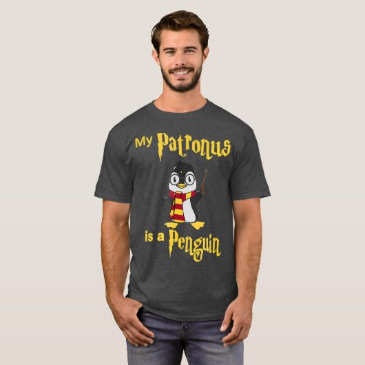 T-shirt My Patronus is a Penguin  For Wizarding Fans (Devant entier)