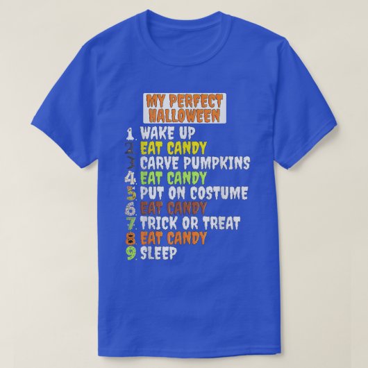 T-shirt My Perfect Halloween Funny Skeleton Zombie Cool Pu (Design devant)