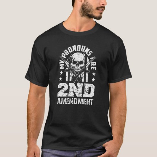 T-shirt My Pronounes Are 2nd Amendement Pro Gun Pro USA Pa (Devant)
