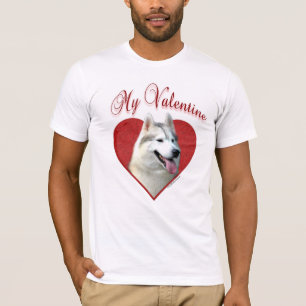T-shirt My Siberian Husky Valentine : Love Huskies