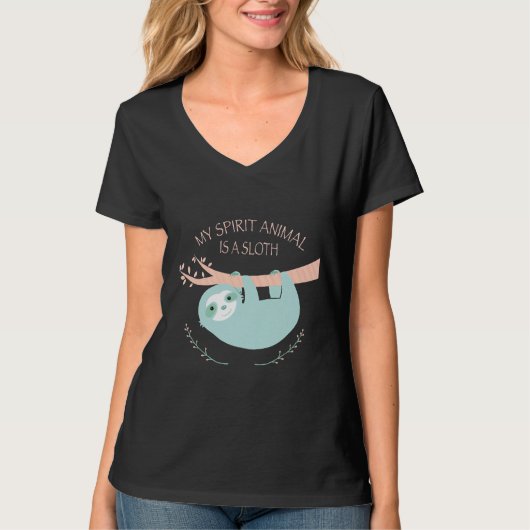 T-shirt My Spirit Animal Is A Sloth 105 (Devant)