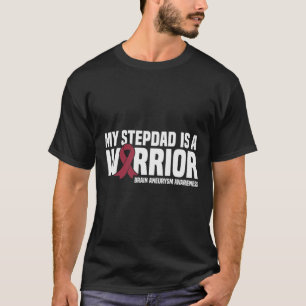 T-shirt My Stepdad est un guerrier Cerveau Aneurysme Sensi