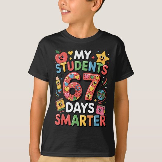 T-shirt My Students Are 67 Days Smarter Funny Teacher Kids (Devant)