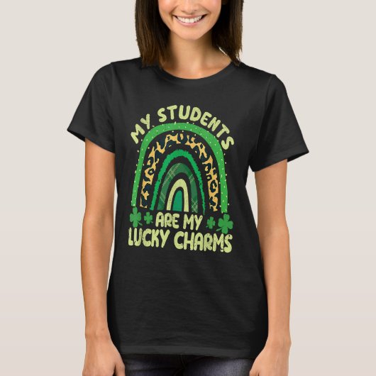 T-shirt My Students Are My Lucky Charms Teacher St Patrick (Devant)