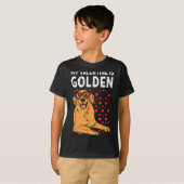 T-shirt My Valentine Is Golden Retriever Valentines Day Pe (Devant entier)