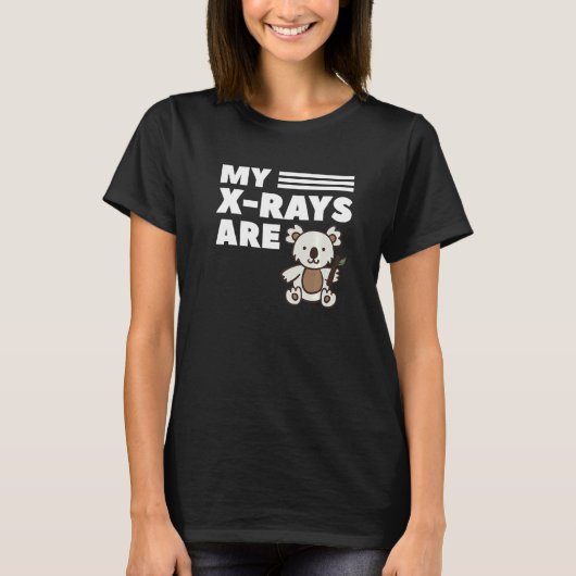 T-shirt My X Rays Are Coffee And Koala Radiology Radiologi (Devant)