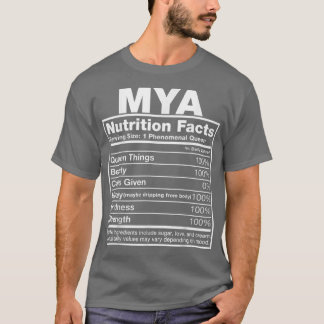 T-shirt Mya Nutrition FactsMya Nom Anniversaire