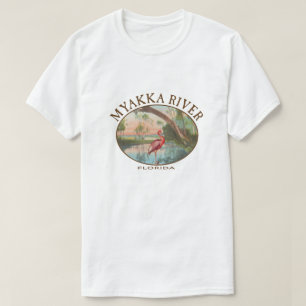 T-shirt Myakka River Floride avec spatule rose
