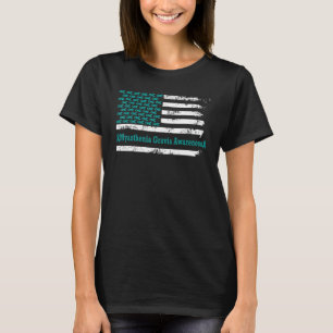 T-shirt Myasthenia Gravis Awareness USA Drapeau American S