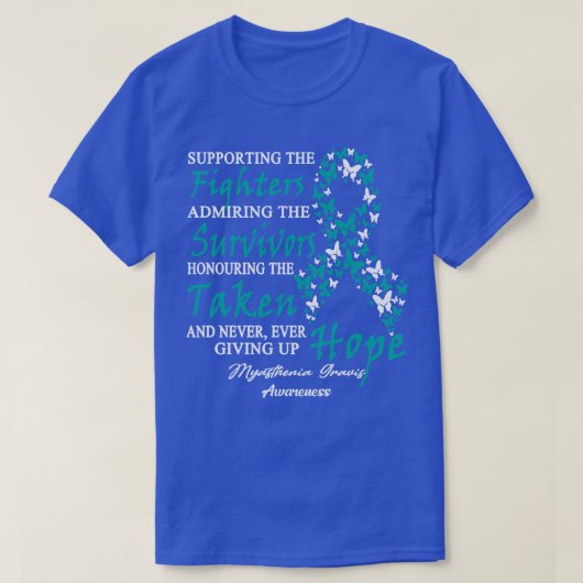 T-shirt Myasthenia Gravis Sensibilisation Appuyer Le Comba (Design devant)