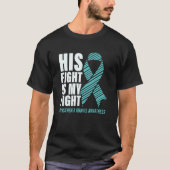 T-shirt Myasthenia Gravis Turquoise Ribbon Son combat est  (Devant)