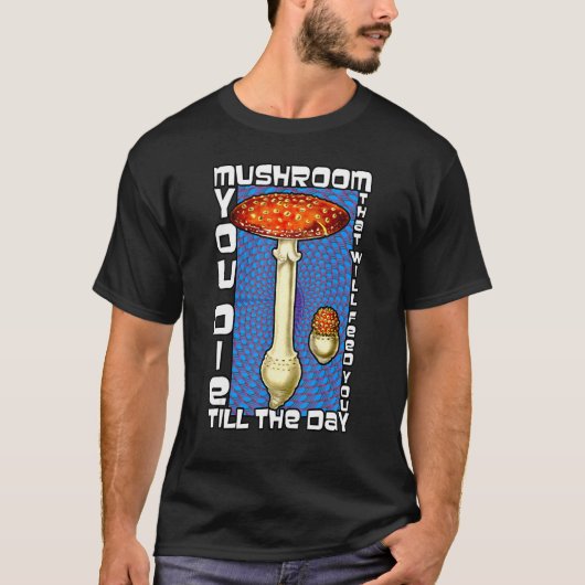 T-shirt Mycélium psychédélique Anatomie des champignons (Devant)