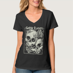T-shirt Mycologue de Skull Roses de la vallée gothique pun