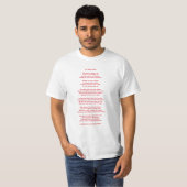 T-shirt MyDeepLovePoemTextRedOnWhite021411 (Devant entier)