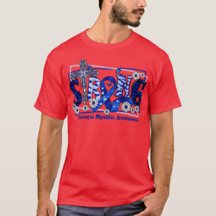 T-shirt Myélite transversale Sensibilisation ruban croisé