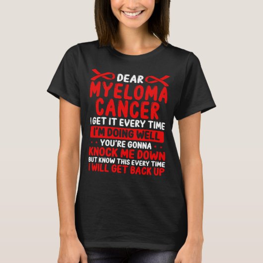T-shirt Myélome Cancer Sensibilisation Mois Cancer Ruban (Devant)