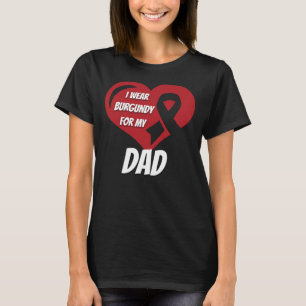 T-shirt Myélome Multiple Je Porte La Bourgogne Pour Mon P