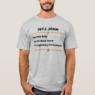 T-shirt Myers Briggs ISTJ jolie conception en noir et text