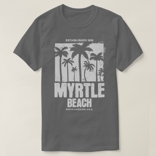 T-shirt Myrtle Beach South olina Palm Trees (Design devant)