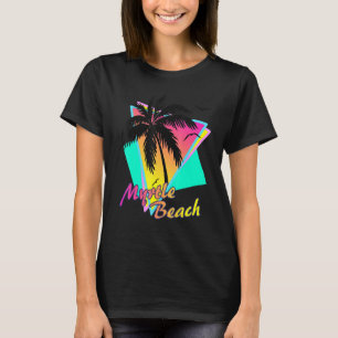 T-shirt Myrtle Beach Tropical Summer Palm Tree Sunset