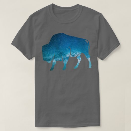 T-shirt Myssel Galaxy Buffalo Night Sky Bison Native TSh (Design devant)