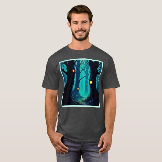 T-shirt Mystère de la forêt Imaginaire foncé (Devant entier)