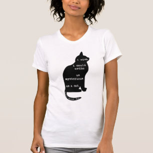 T-shirt Mystérieux comme un chat Edgar Allan Poe Citation