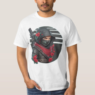 T-shirt Mystérieux guerrier de Ninja avec épée et écaille